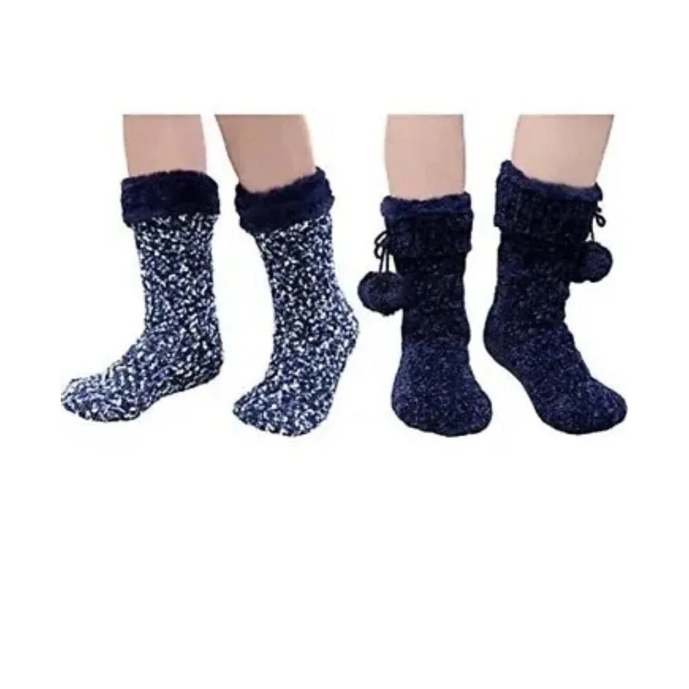 Jane and Bleecker Women’s Super Soft Plushfill Lined Slipper Socks NWT
